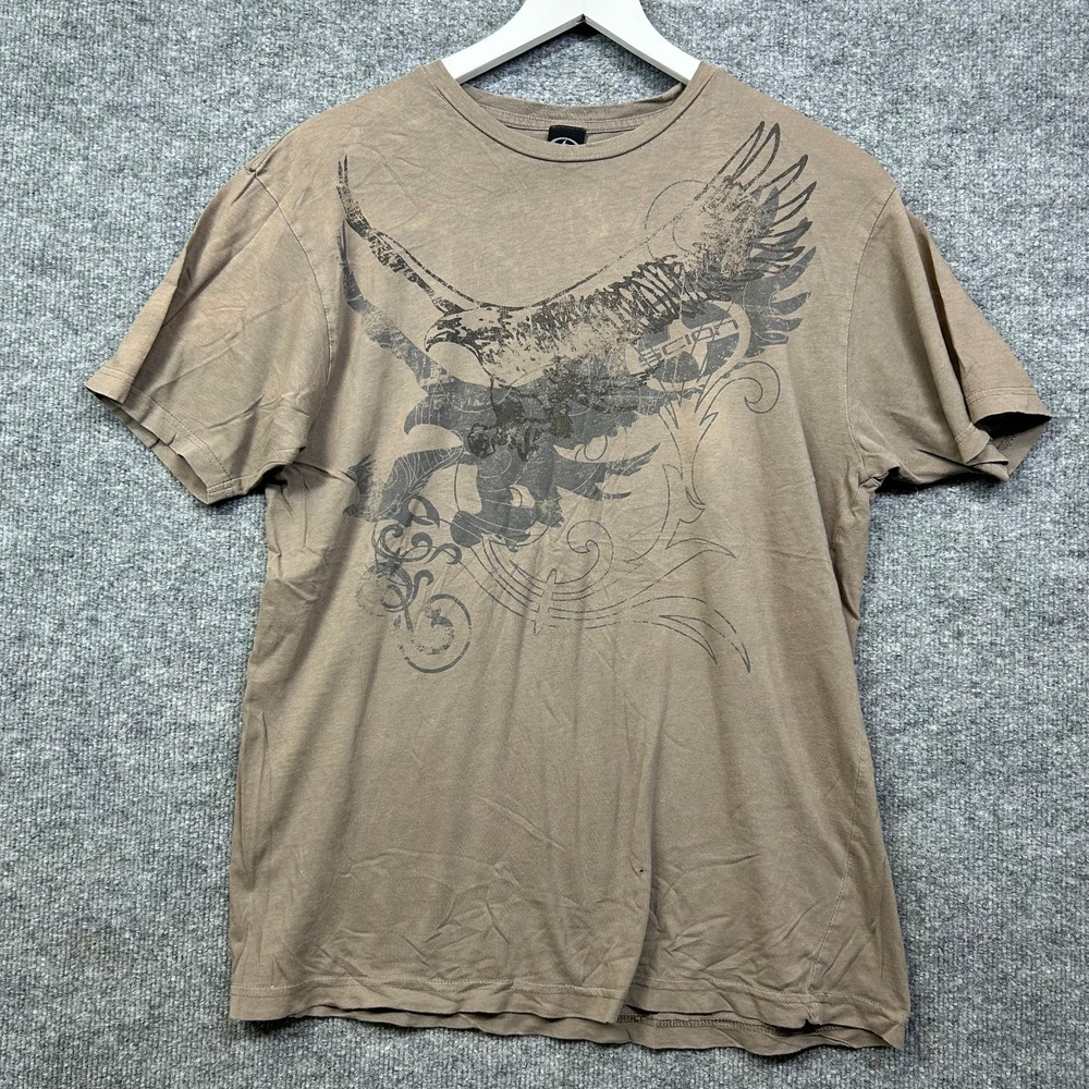 Vintage Scion T-Shirt Men's Brown Eagle Graphic Short Sleeve Streetwear Grunge